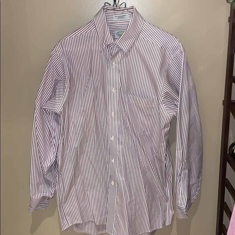 Men’s Striped Button Down Dress Shirt Size 15
